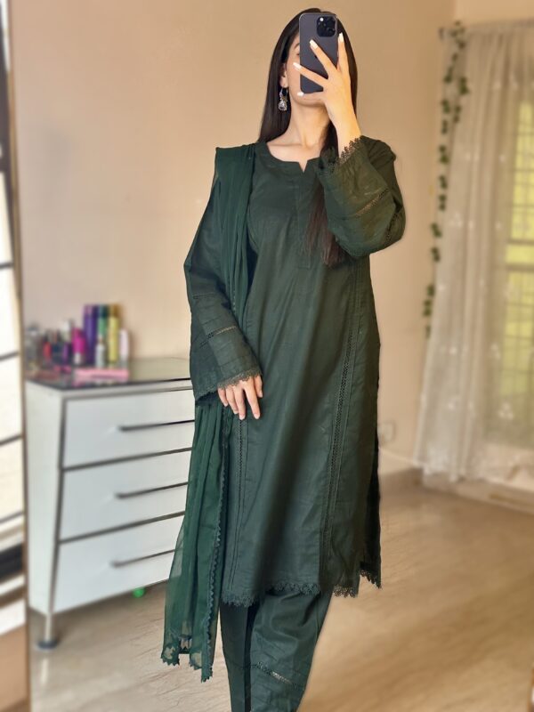 Summer cotton 3 piece (bottlegreen)