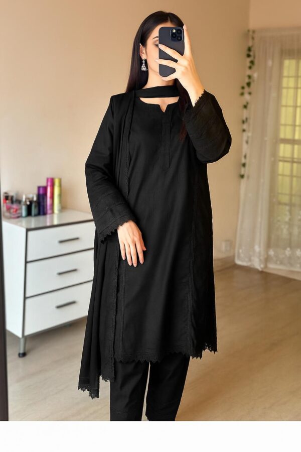 Summer cotton 3 piece (black)